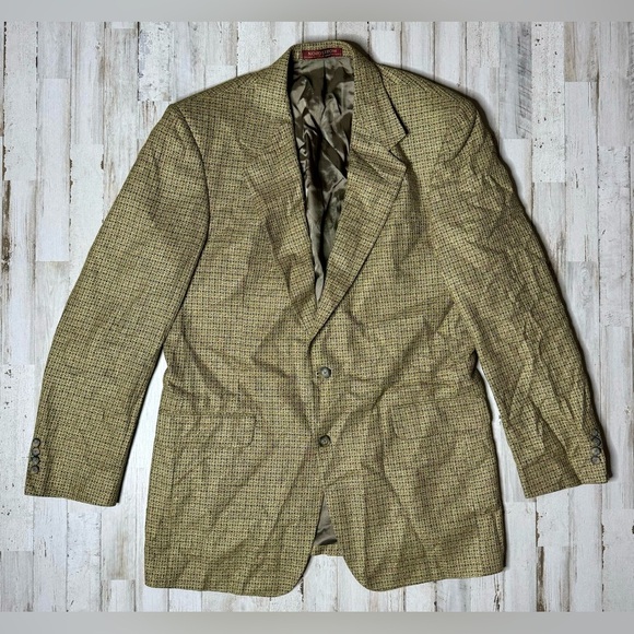 Nordstrom Other - Vintage Nordstrom Men's Silk Wool Light Brown Tweed Blazer 43L